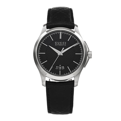 Gucci Stainless Steel Calfskin 38mm G-Timeless Automatic Watch Black 1 of 5