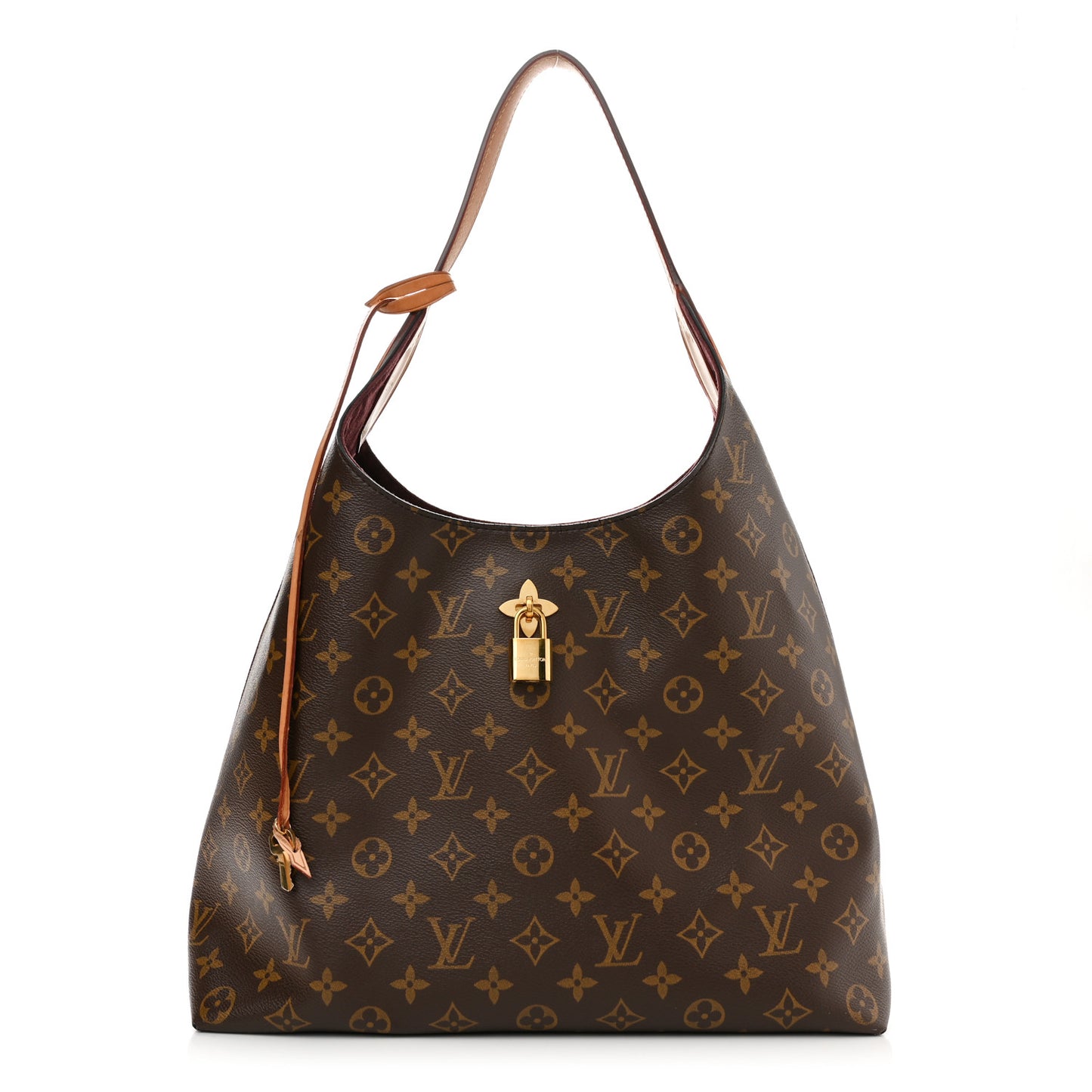 Monogram Flower Hobo Beige