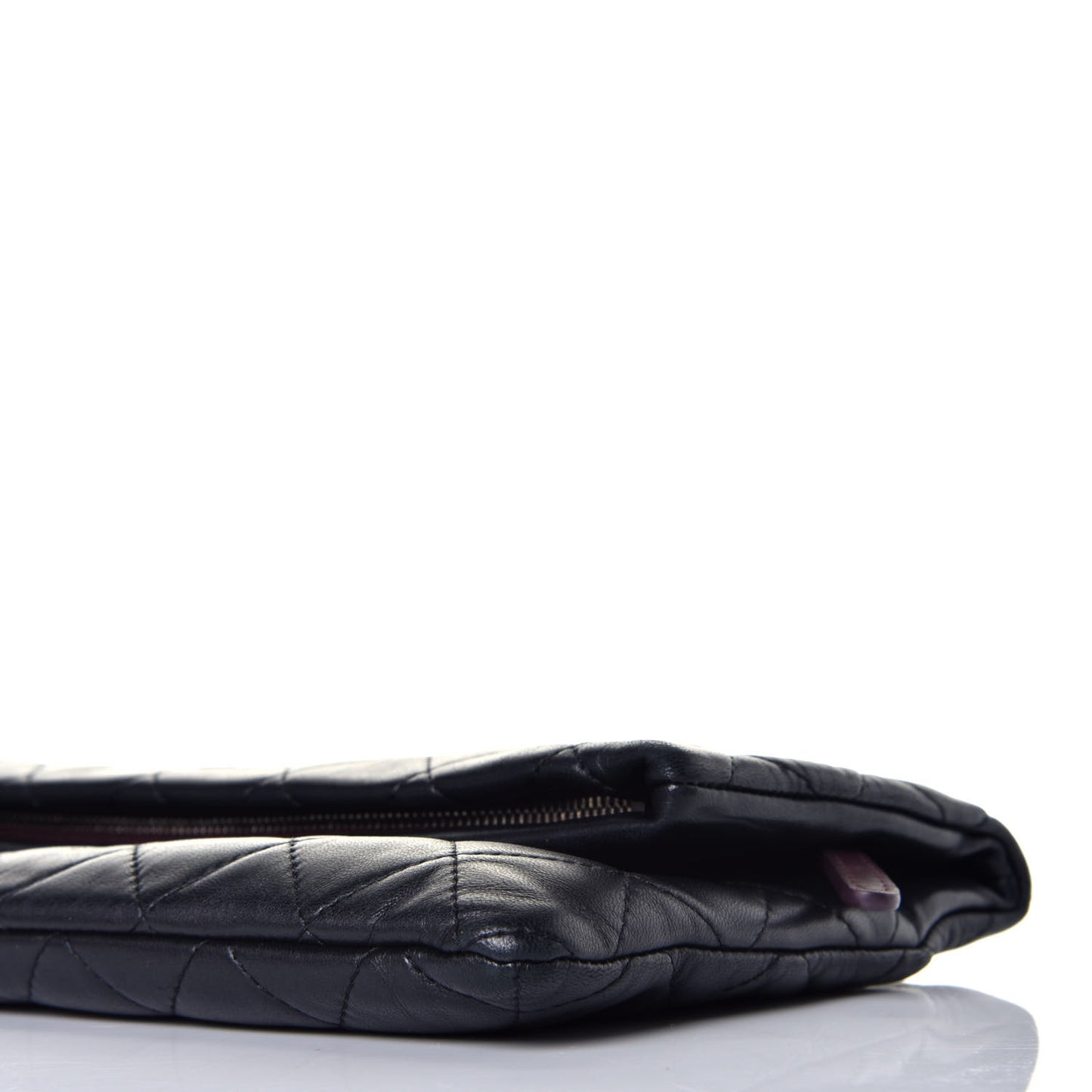 Lambskin Quilted CC Beauty Clutch Black