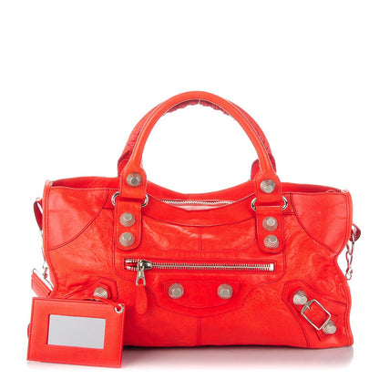 Balenciaga Agneau Giant 21 Silver Hardware Part Time Vermillion 1 of 7