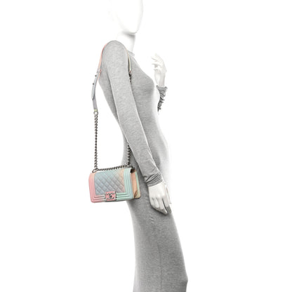 Chanel Caviar Quilted Small Rainbow Boy Flap Multicolor 2 of 12