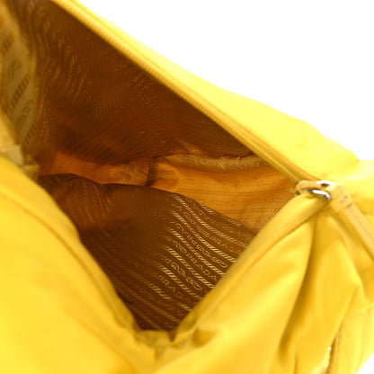 Prada Re-Nylon Vitello Metal Triangle Logo Sling Backpack Giallo 5 of 12