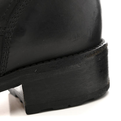 Chanel Calfskin Quilted Lace Up Combat Boots  38 Black 12 of 12