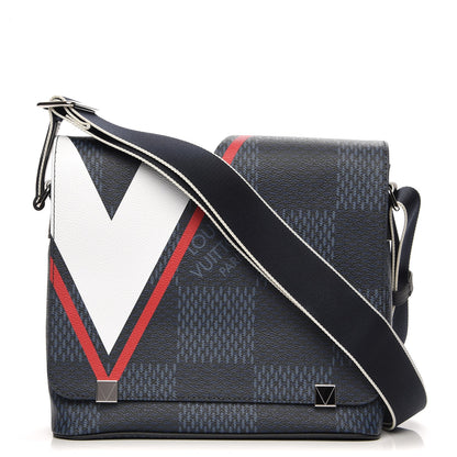 Louis Vuitton Damier Cobalt Latitude America's Cup District PM Red 1 of 7