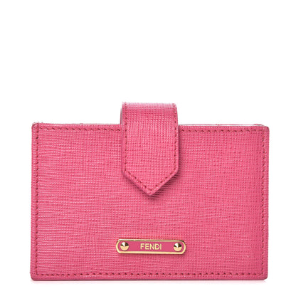 Fendi Vitello Elite Gusseted Card Holder Magenta 1 of 12