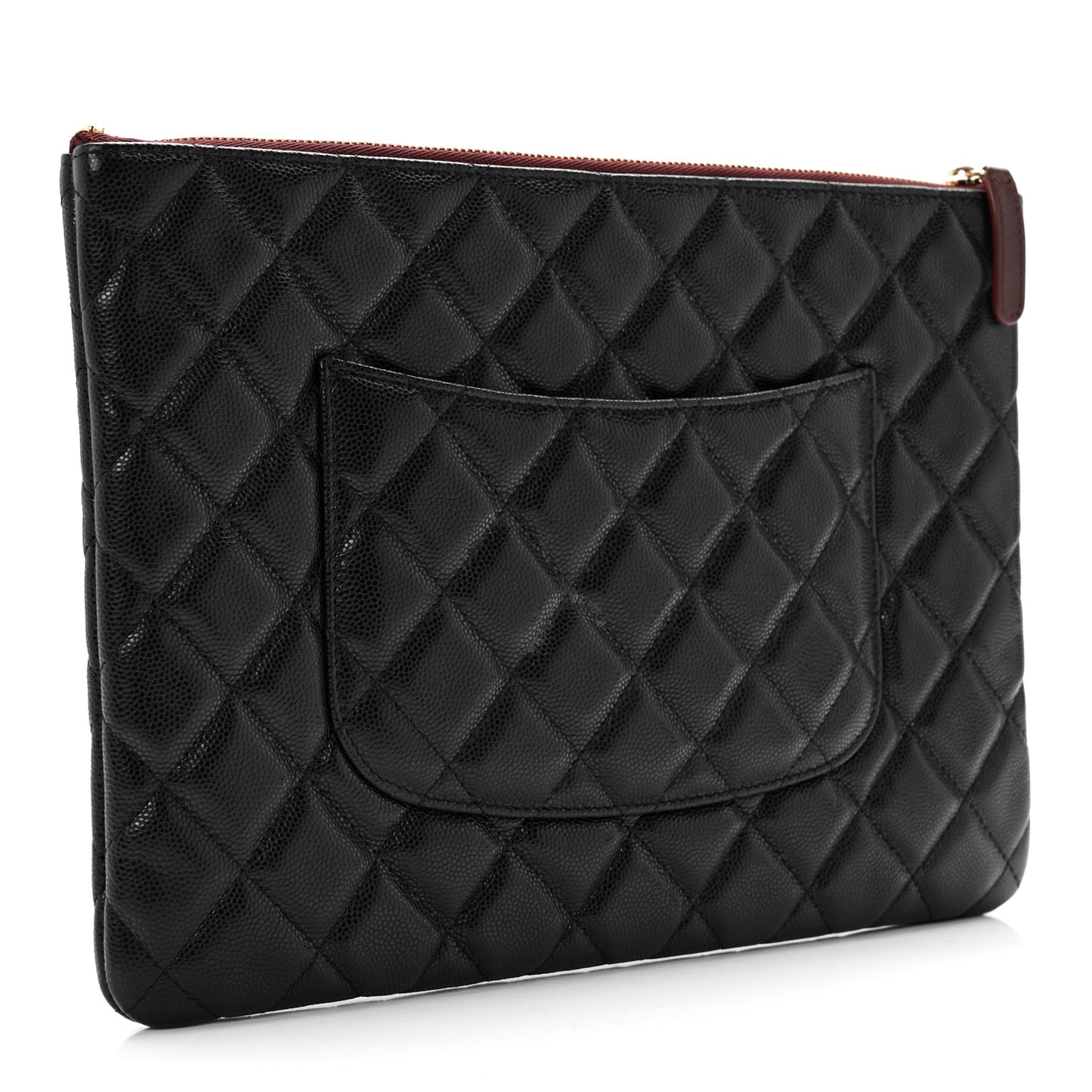 Caviar Quilted Medium Cosmetic Case Black