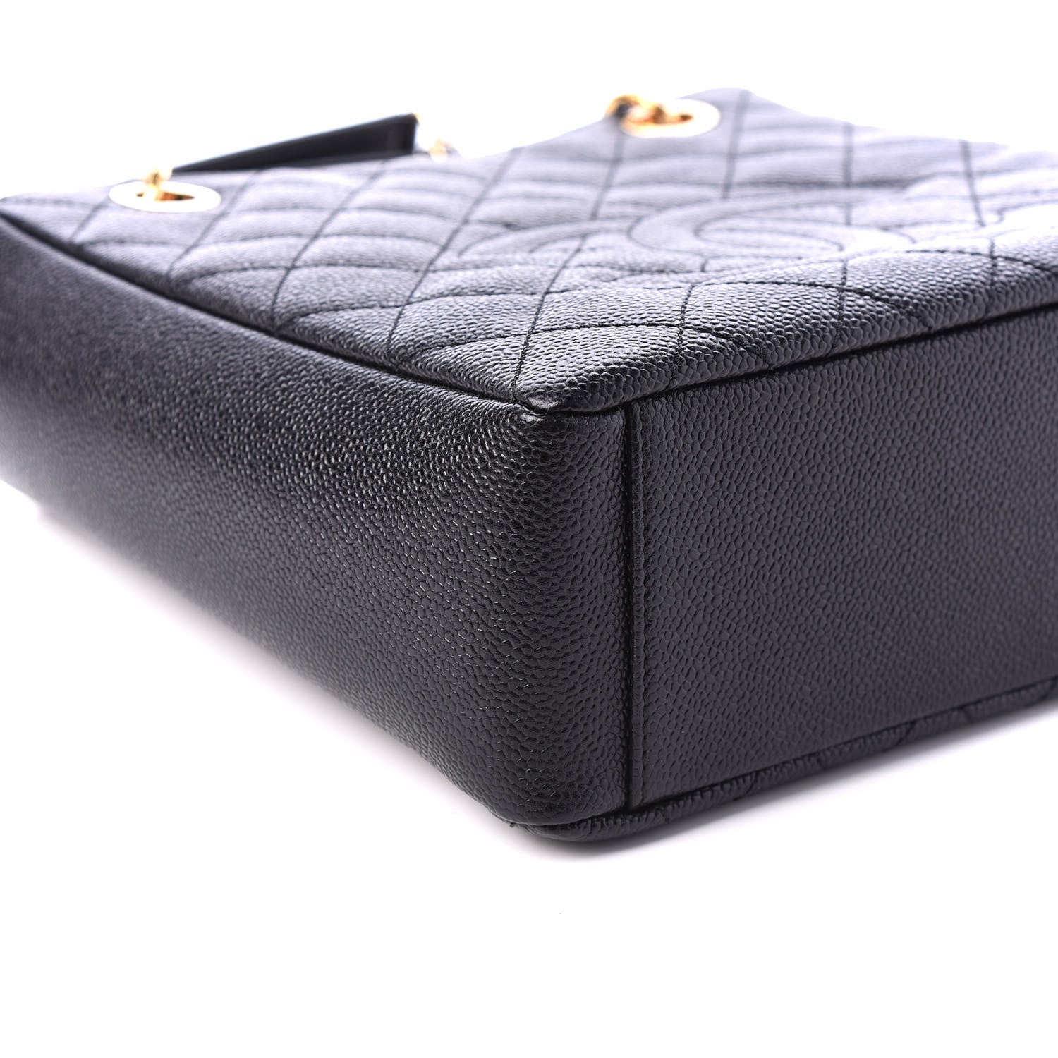 Chanel Caviar Quilted Petit Shopping Tote PST Black 5 of 9