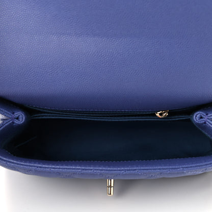 Chanel Caviar Quilted Mini Coco Handle Flap Purple 5 of 9