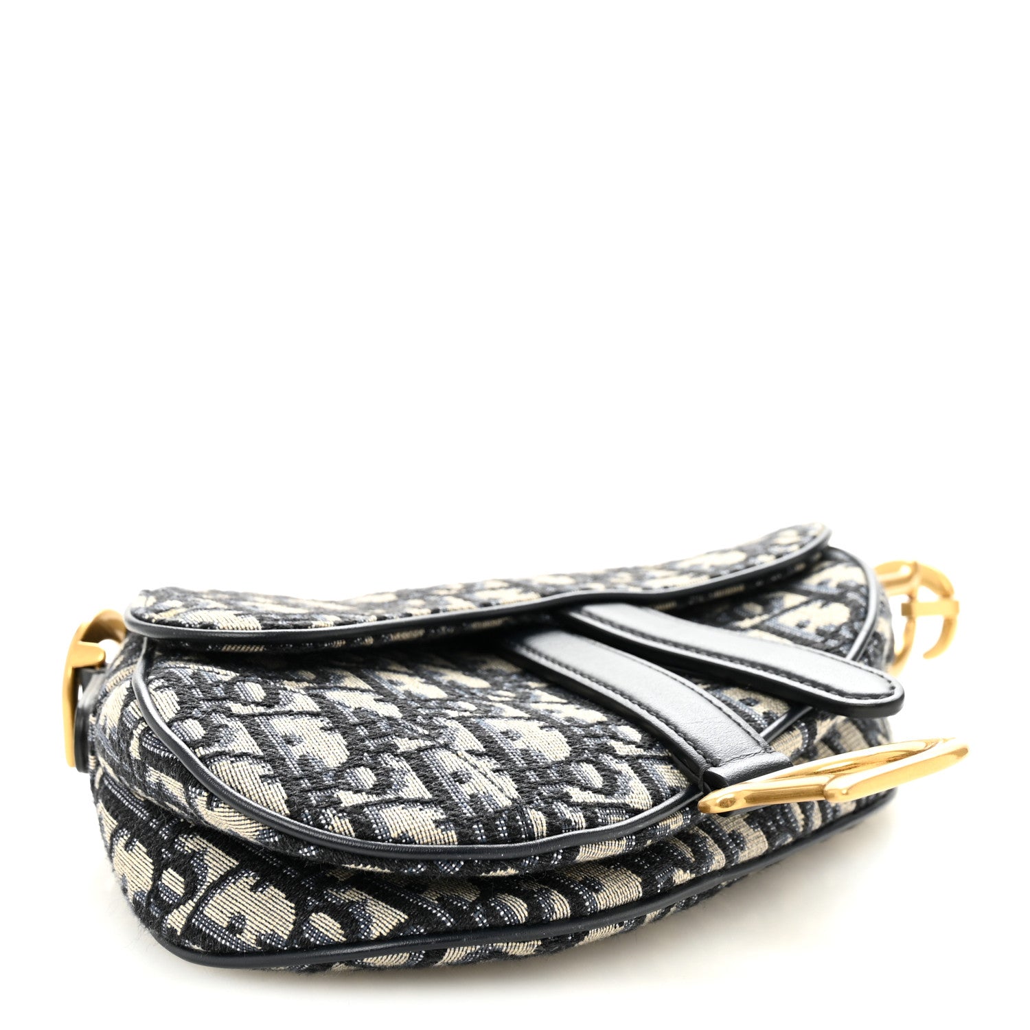Christian Dior Oblique Mini Saddle Bag Blue 4 of 10