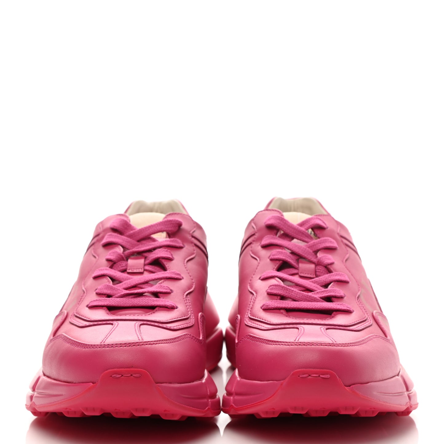 Calfskin Logo Mens Rhyton Sneakers 9 Box Pink