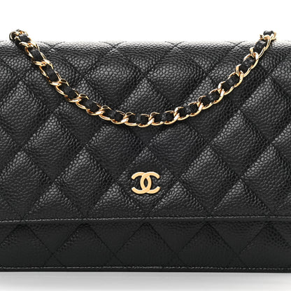 Chanel Caviar Quilted Wallet On Chain WOC Black 9 of 13