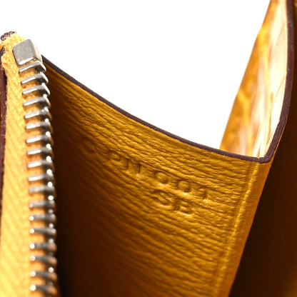 Hermes Shiny Alligator Constance Short Wallet Jaune Ambre 7 of 9