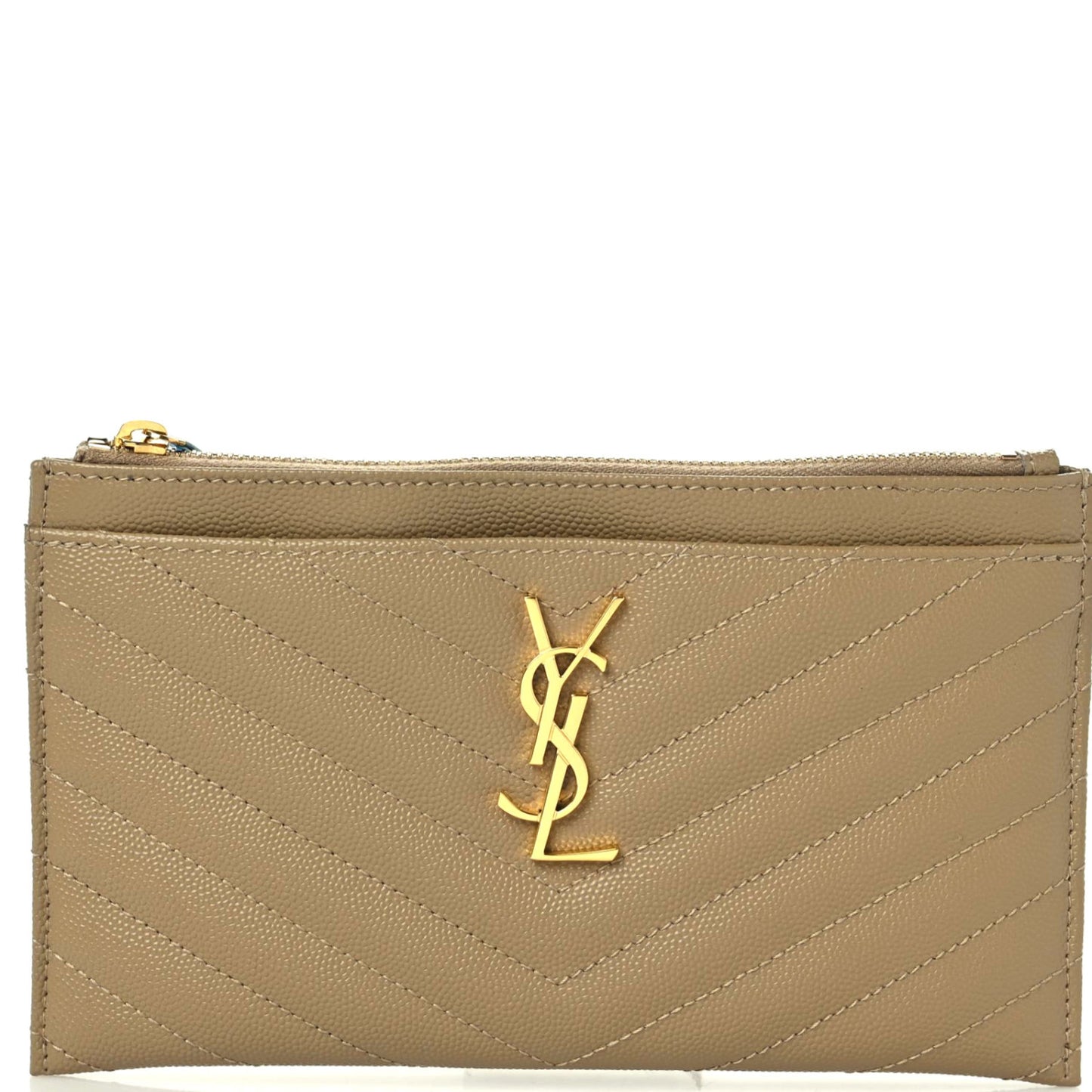 Grain De Poudre Chevron Monogram Bill Pouch Dune