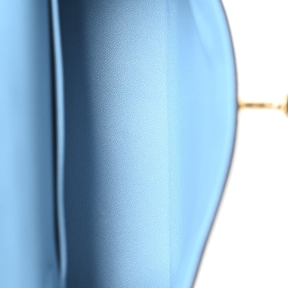 Hermes Madame Calfskin Mini Kelly Sellier 20 Bleu Du Nord 8 of 21