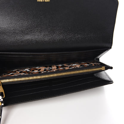 Louis Vuitton Monogram Giant Jungle Sarah Wallet Black 4 of 7