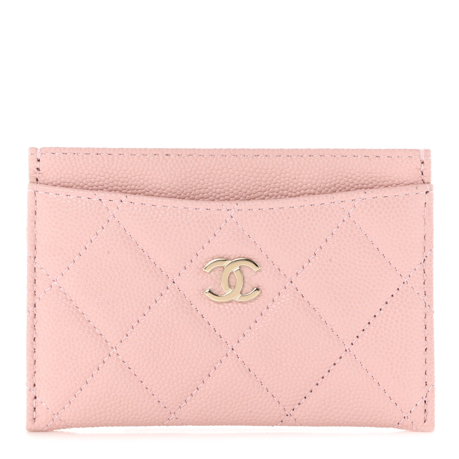 Chanel Caviar Quilted Card Holder Light Pink 1 of 9