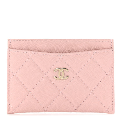 Chanel Caviar Quilted Card Holder Light Pink 1 of 9