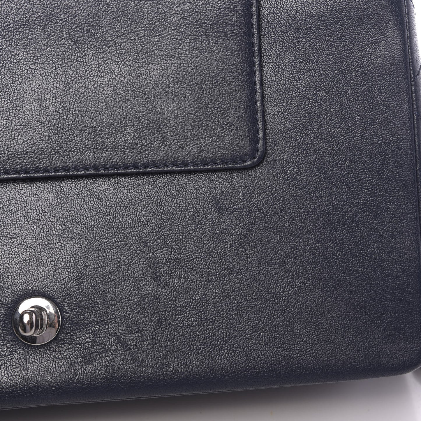 Sheepskin Quilted Medium Vintage Mademoiselle Flap Dark Navy