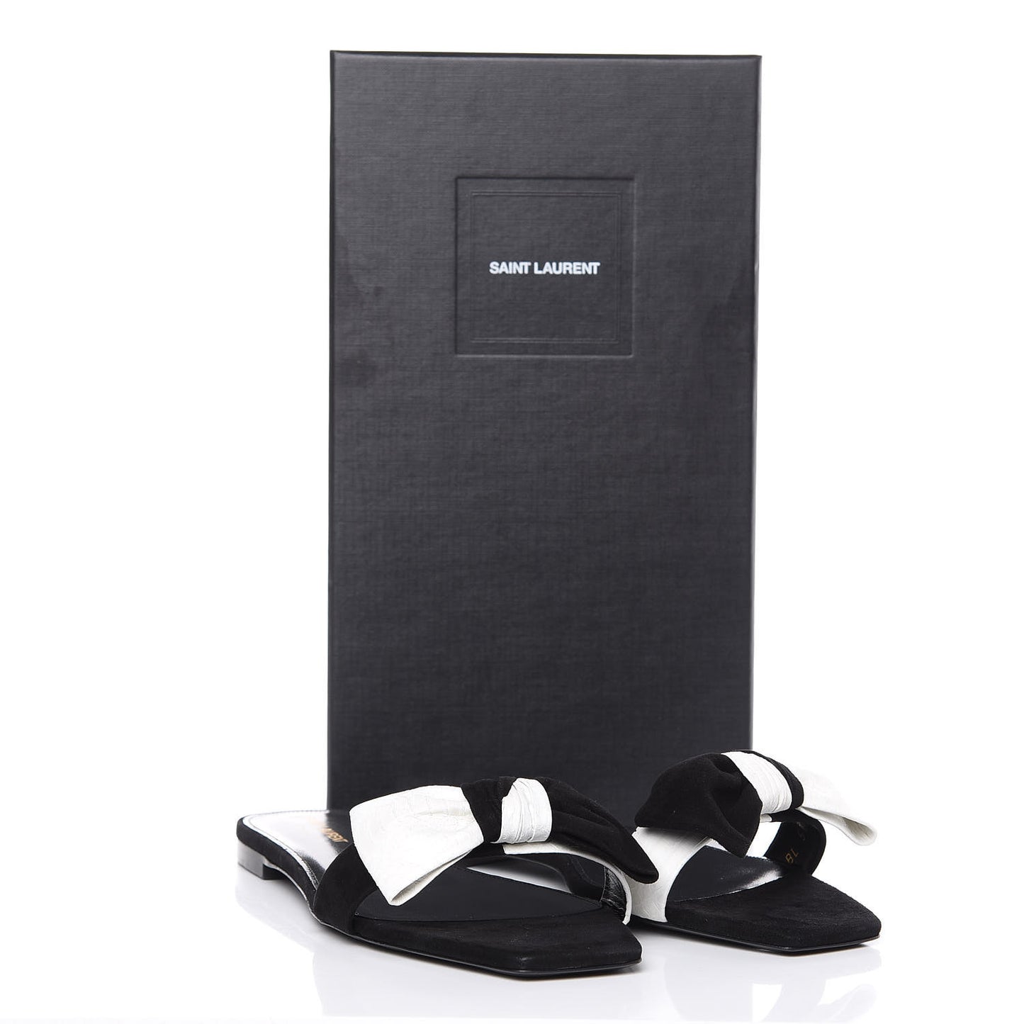 Ayers Nubuck Bow Nu Pieds Slide Sandals 41.5 Black