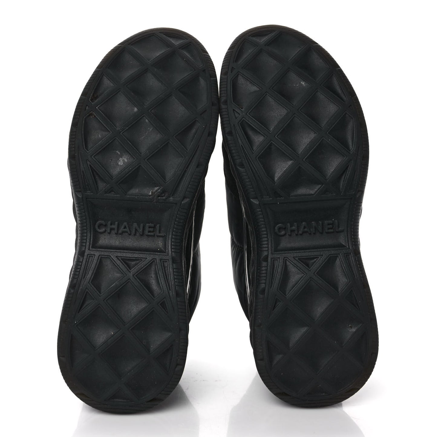 Nylon Suede Calfskin CC Sneakers 37 Black