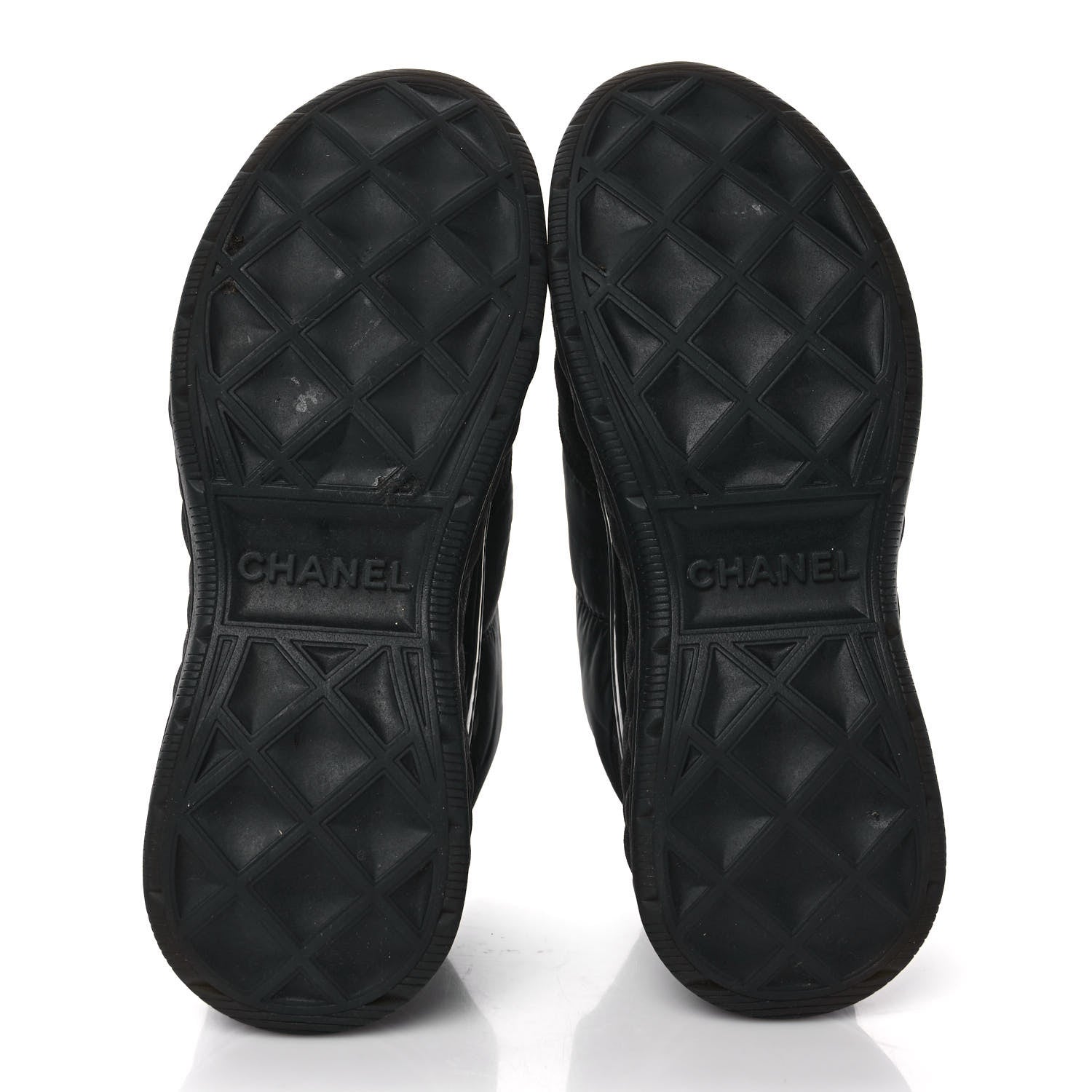 Chanel Nylon Suede Calfskin CC Sneakers 37 Black 5 of 9