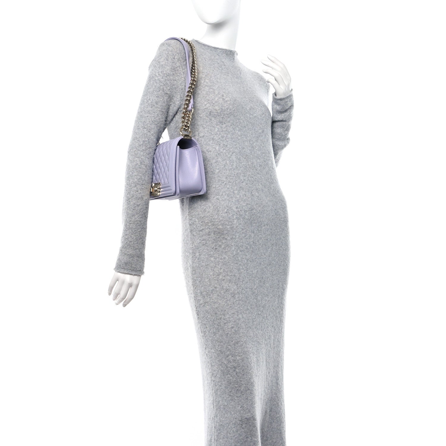 Chanel Caviar Quilted Medium Boy Flap Light Purple 2 of 11