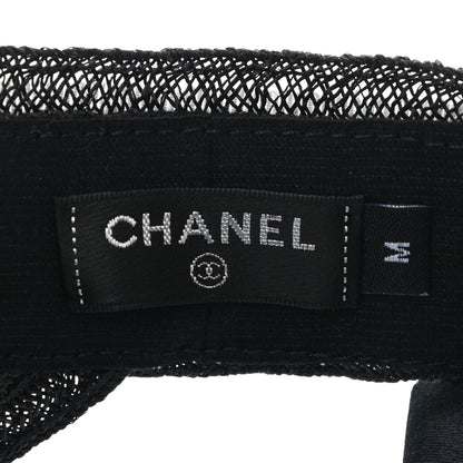Chanel Abaca Cotton Ribbon Visor M Black 7 of 9