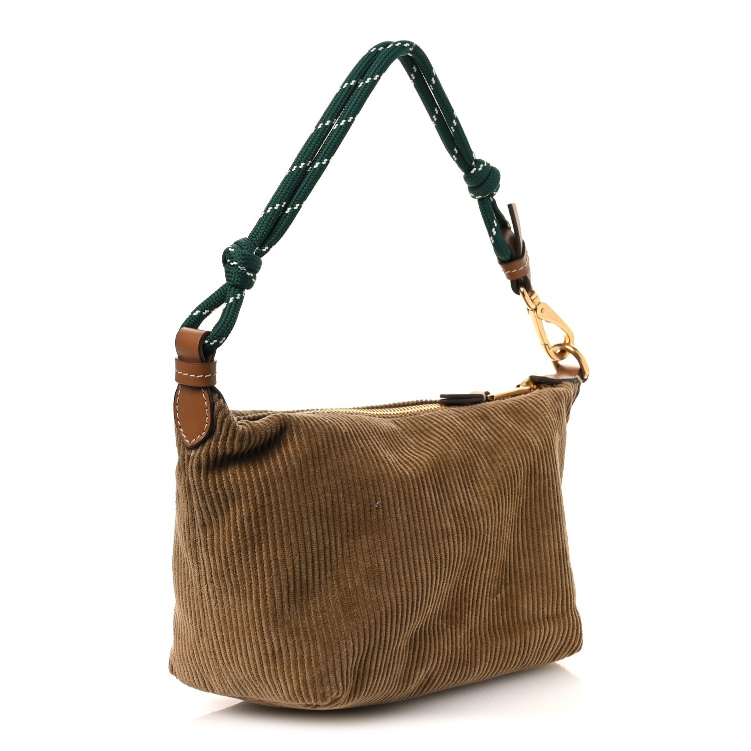 Miu Miu Corduroy Pouch Bag Cannella Verde 2 of 8