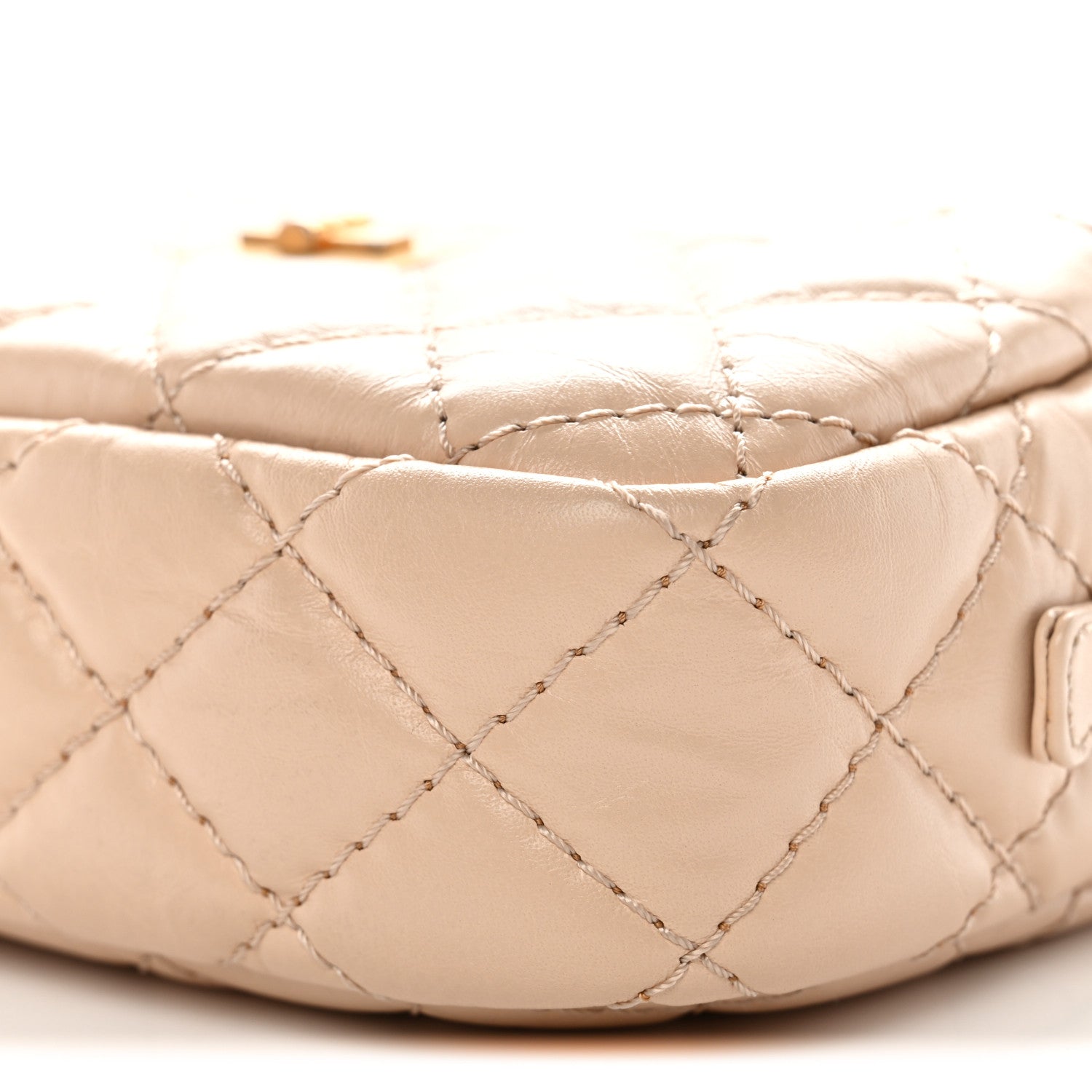 Chanel Aged Calfskin Quilted Mini Reissue Camera Case Beige Clair 10 of 11