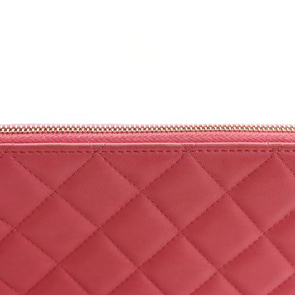 Chanel Lambskin Quilted Medium Casino Beauty CC Cosmetic Case Fuchsia 14 of 14
