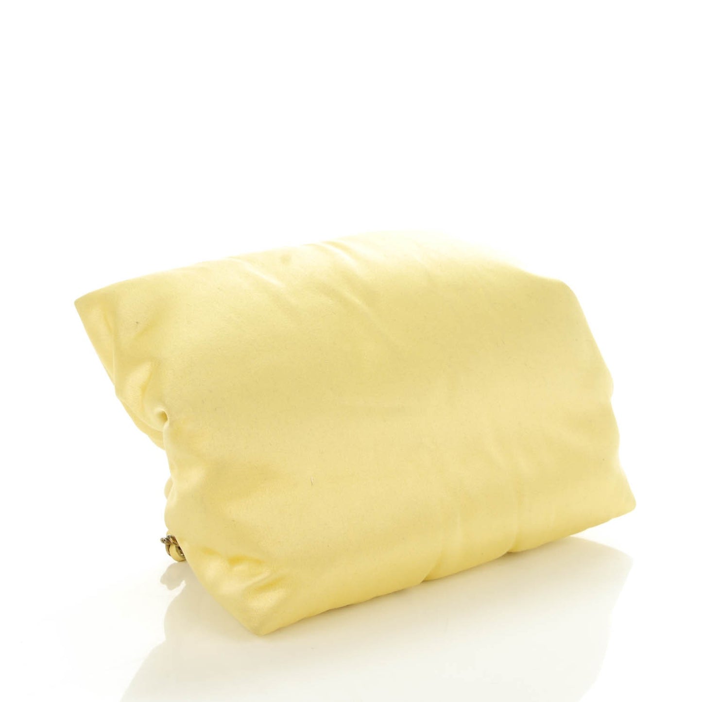 Satin Garden Evening Clutch Light Yellow