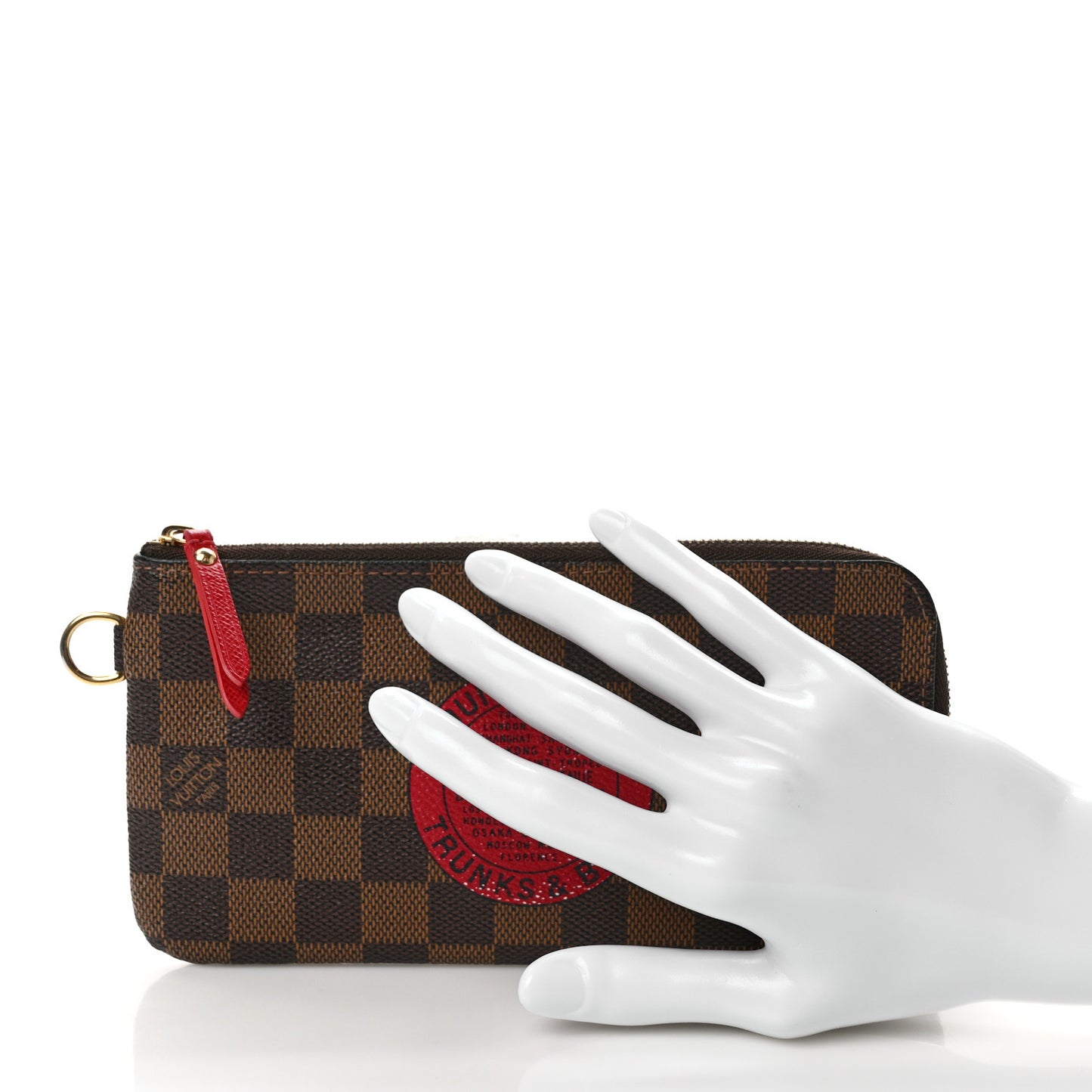 Damier Ebene Complice Trunks and Bags Wallet Red