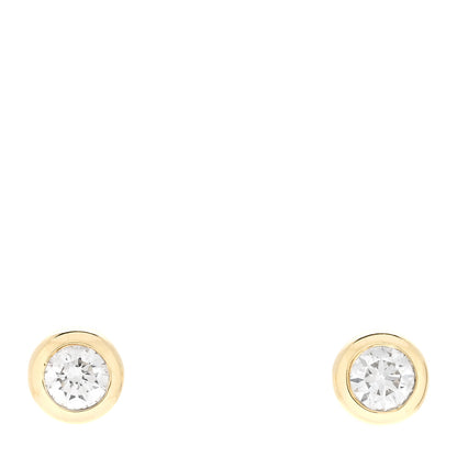 Roberto Coin 18K Yellow Gold Diamond .51ctw Bezel Stud Earrings 1 of 5