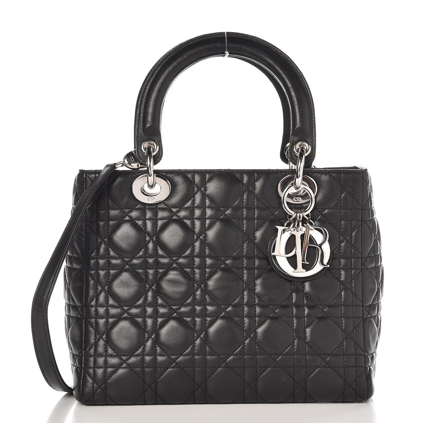 Lambskin Cannage Medium Lady Dior Black