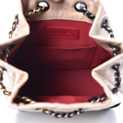 Chanel Aged Calfskin Quilted Small Gabrielle Backpack Beige Black 5 of 10