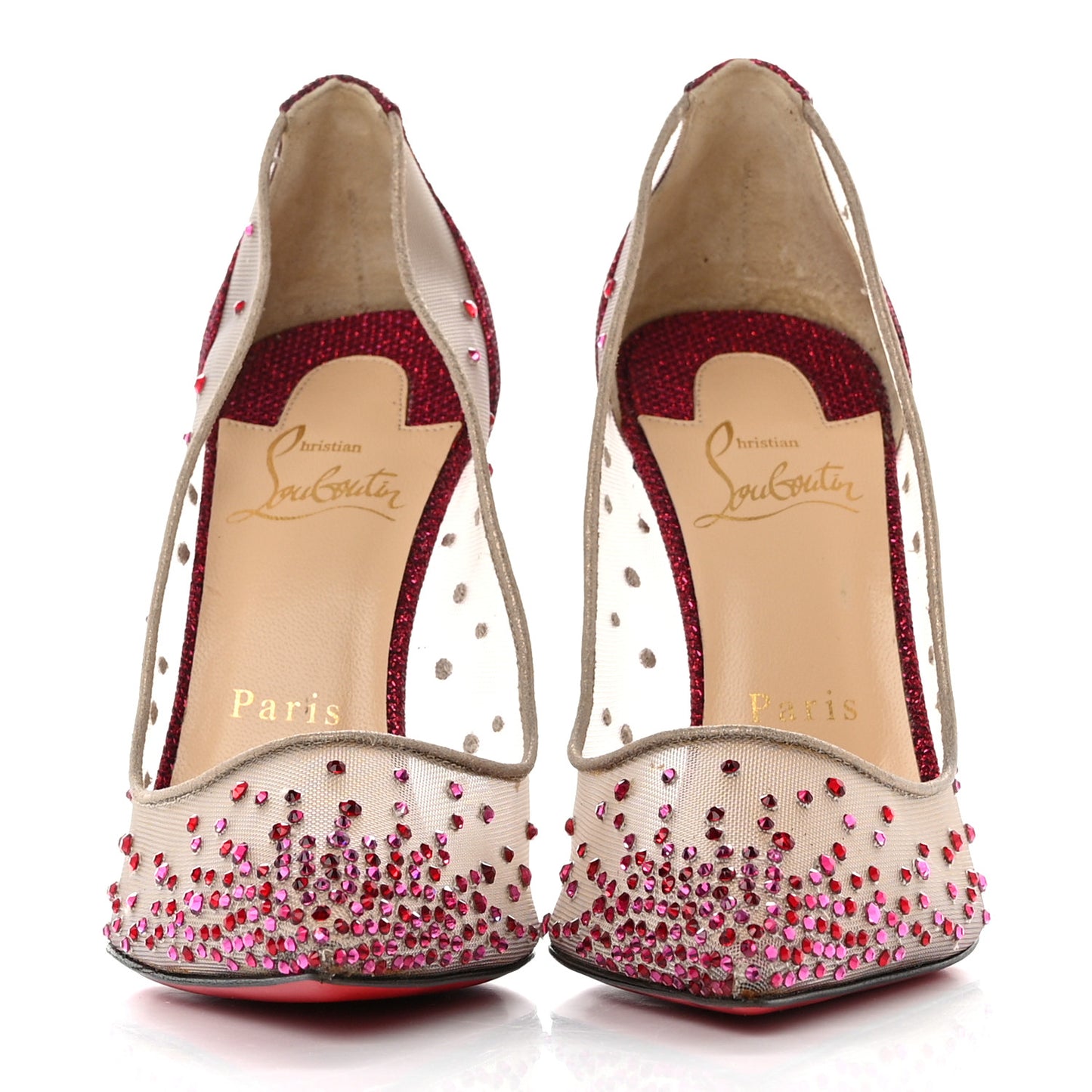 Rete Glitter Mini Specchio Strass Follies 100 Pumps 36 Cassis