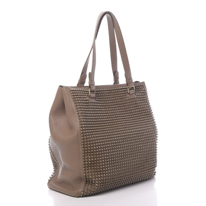 Christian Louboutin Calfskin Panettone Spiked Shopper Tote Nude 3 of 12