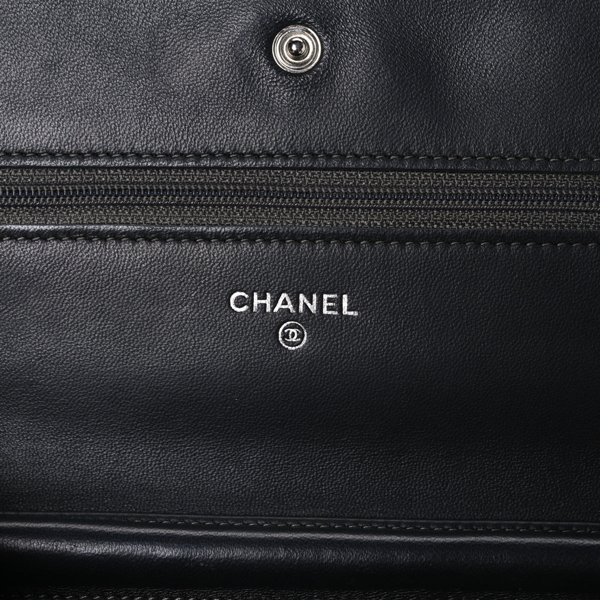 Chanel Lambskin Quilted Wallet On Chain WOC Black 6 of 11