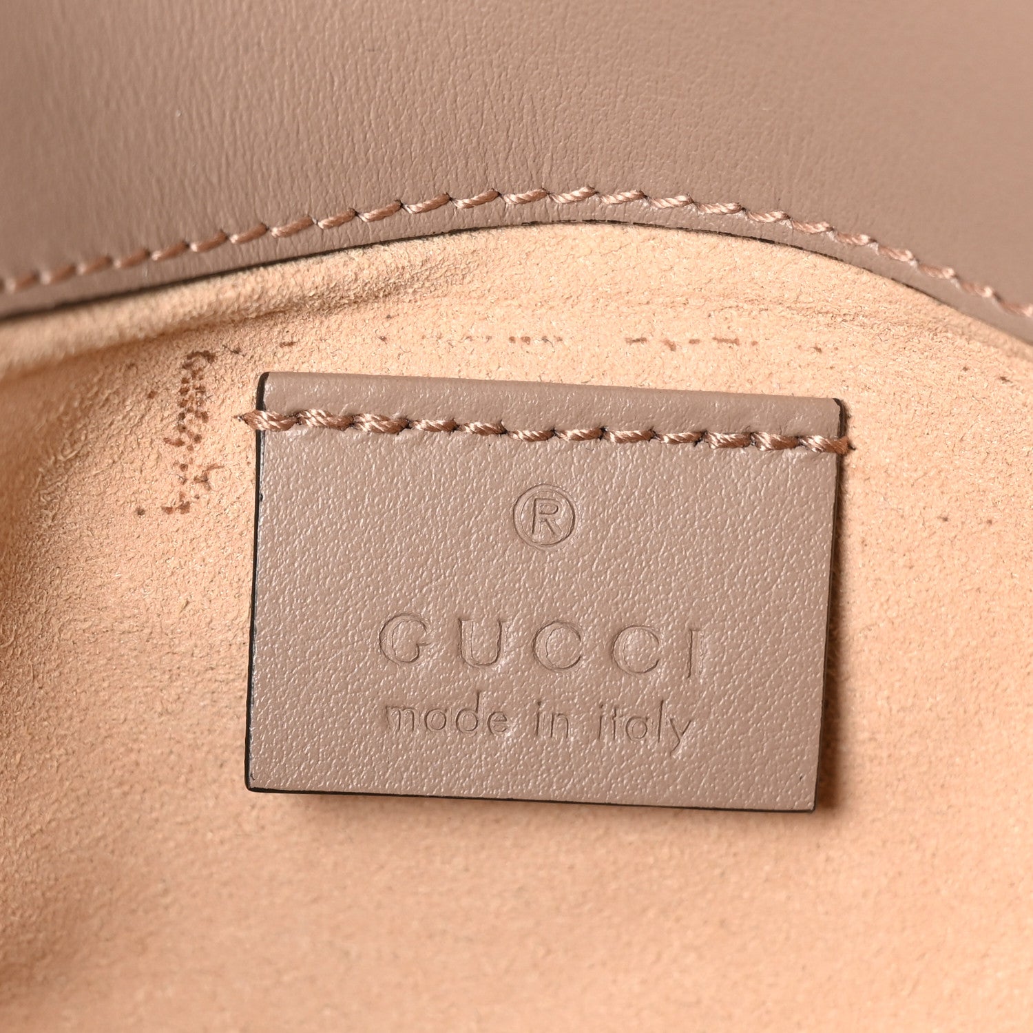Gucci Calfskin Matelasse Super Mini GG Marmont Shoulder Bag Porcelain Rose 6 of 10