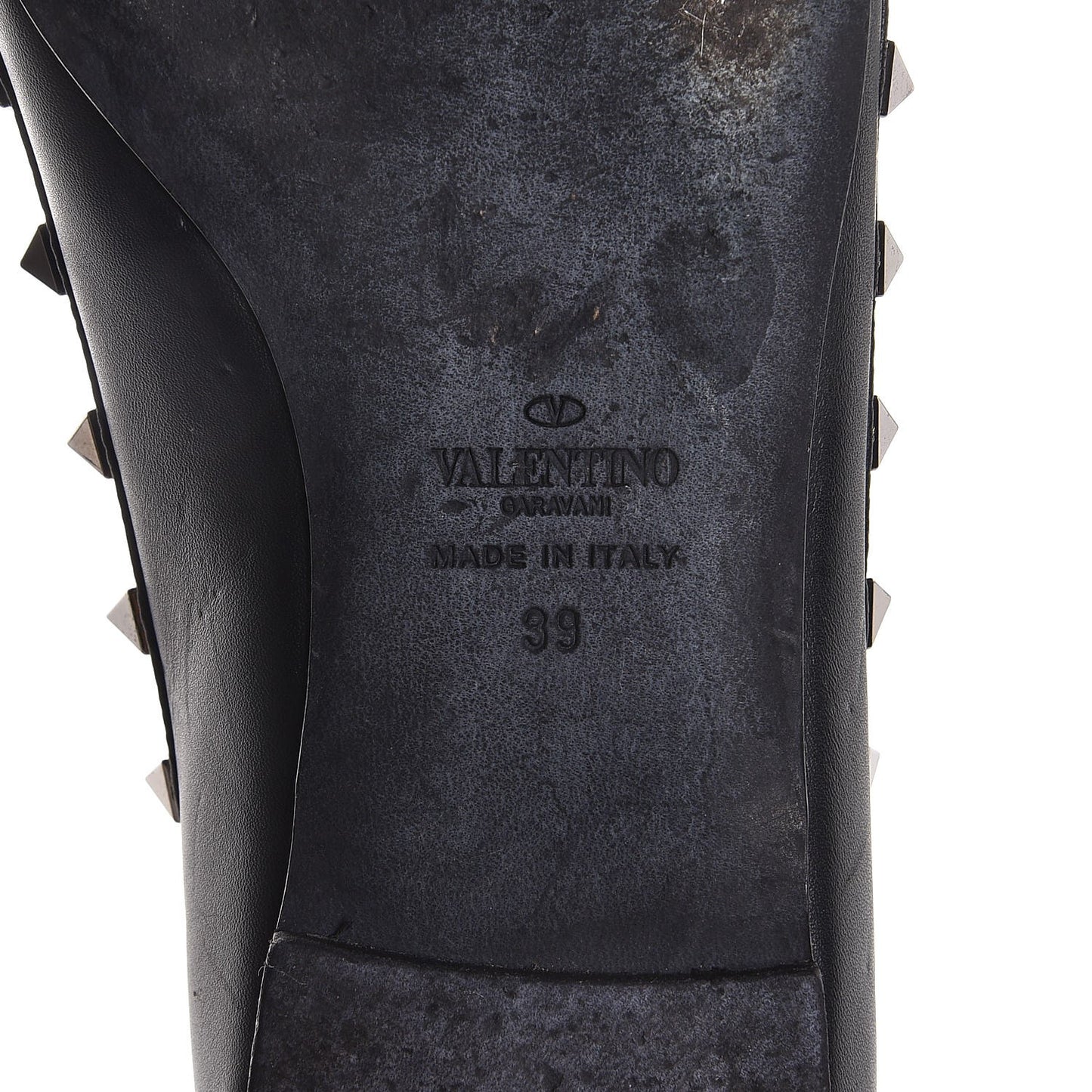 Nappa Rockstud Cage Ballerina Flats 39 Black