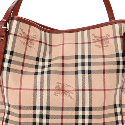 Burberry Haymarket Check Small Canterbury Tote Military Red 8 of 10
