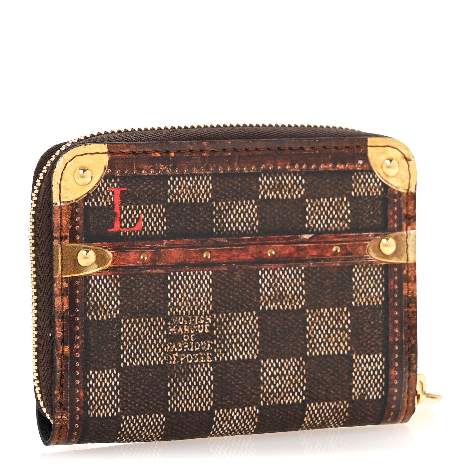 Louis Vuitton Transformed Damier Ebene Time Trunk Zippy Coin Purse 3 of 9