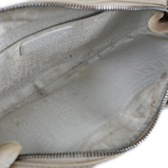 Leather Small Tassel Bag Beige