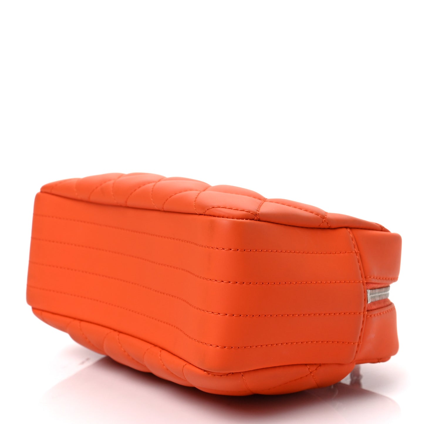 Rubber Quilted Lambskin Coco Rain Camera Bag Orange