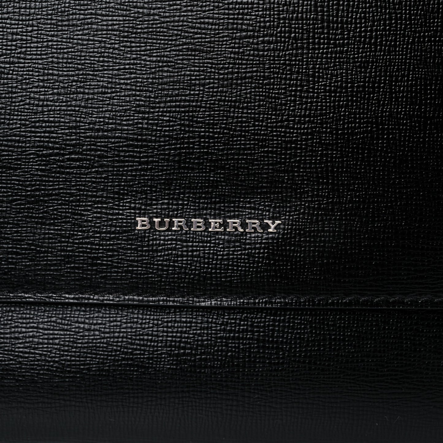 Grainy Calfskin Messenger Bag Black