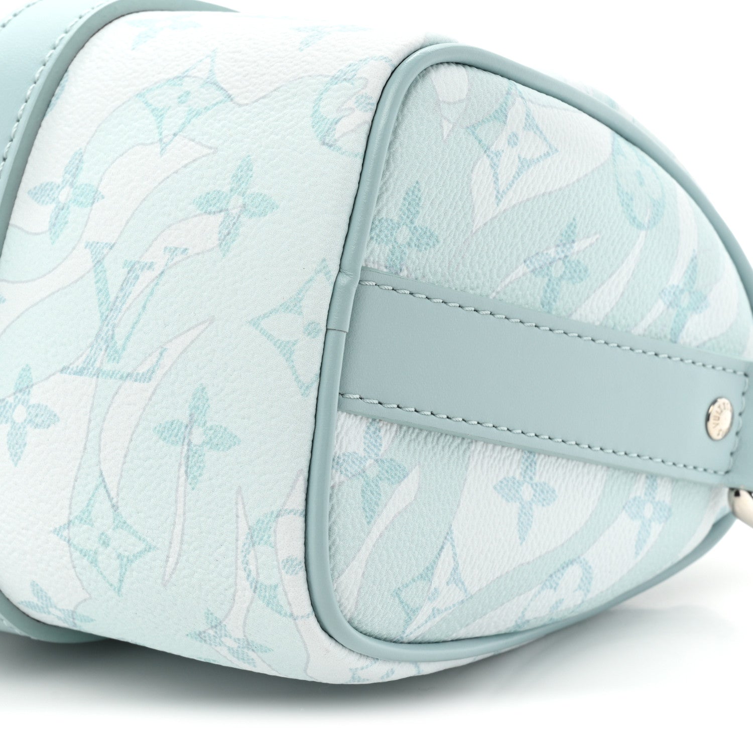 Louis Vuitton Monogram Aquagarden Keepall Bandouliere 25 Crystal Blue 7 of 8