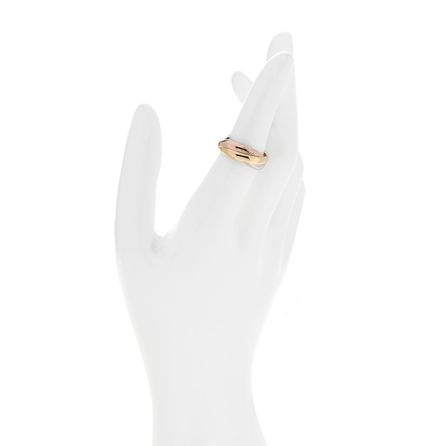 18K Pink Yellow White Gold Classic Trinity Ring 53 6.25
