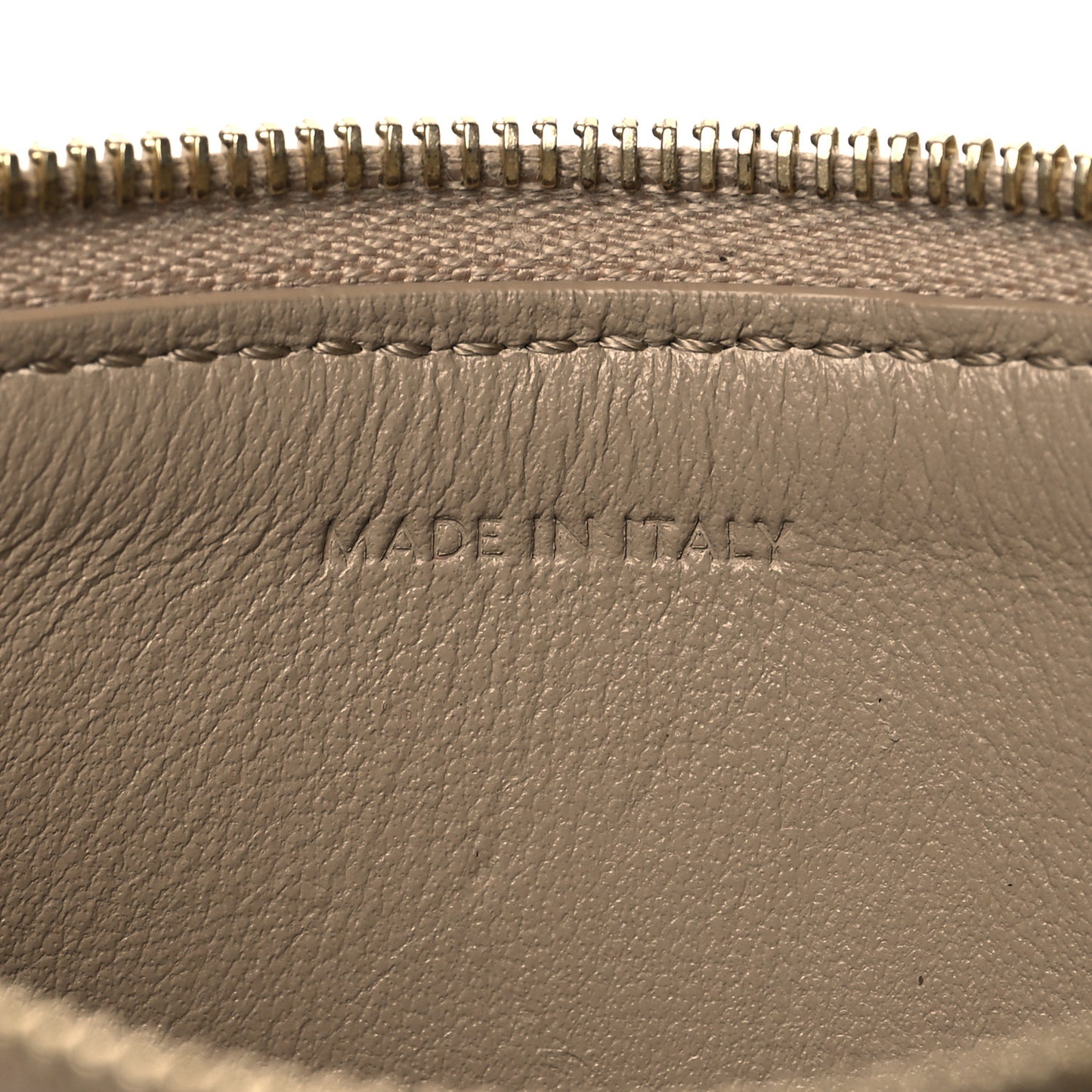 Grained Calfskin Coin Card Case Gold