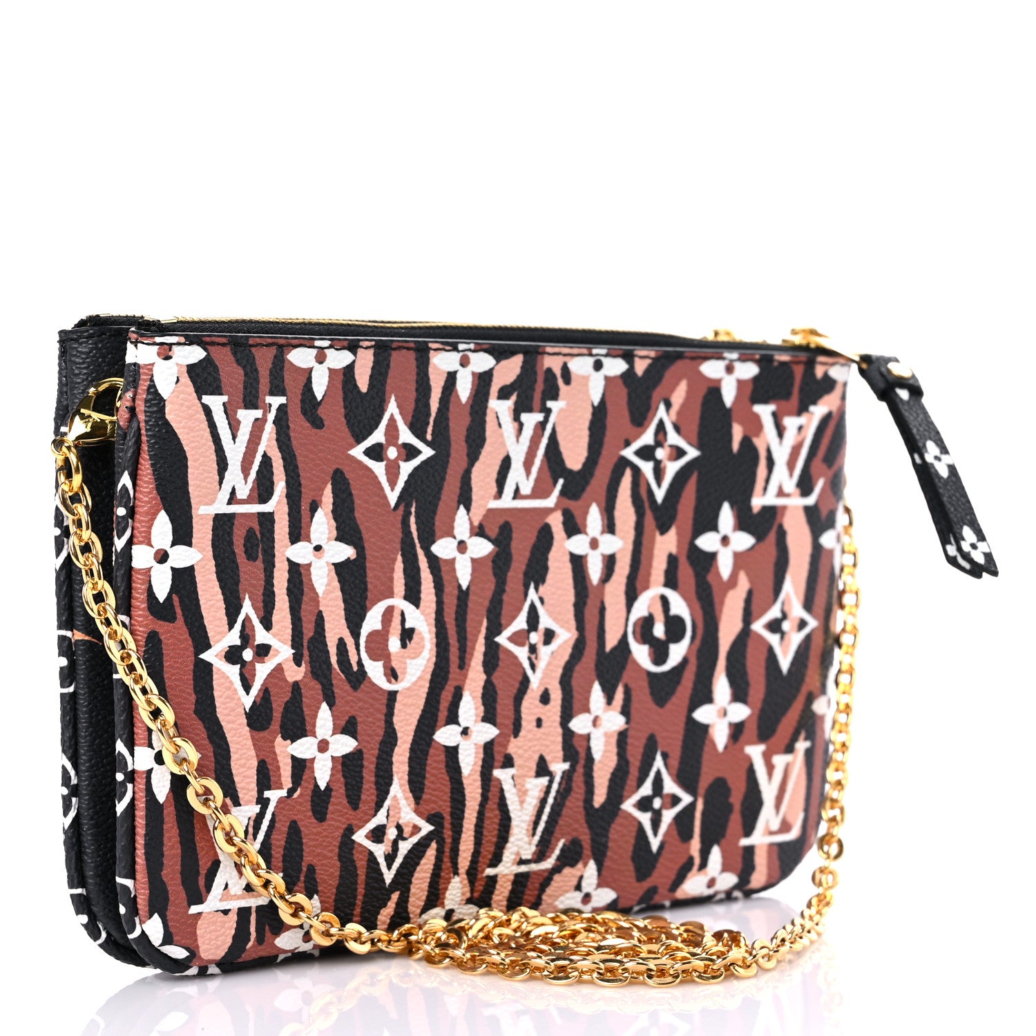 Louis Vuitton Monogram Giant Jungle Pochette Double Zip Black 3 of 10