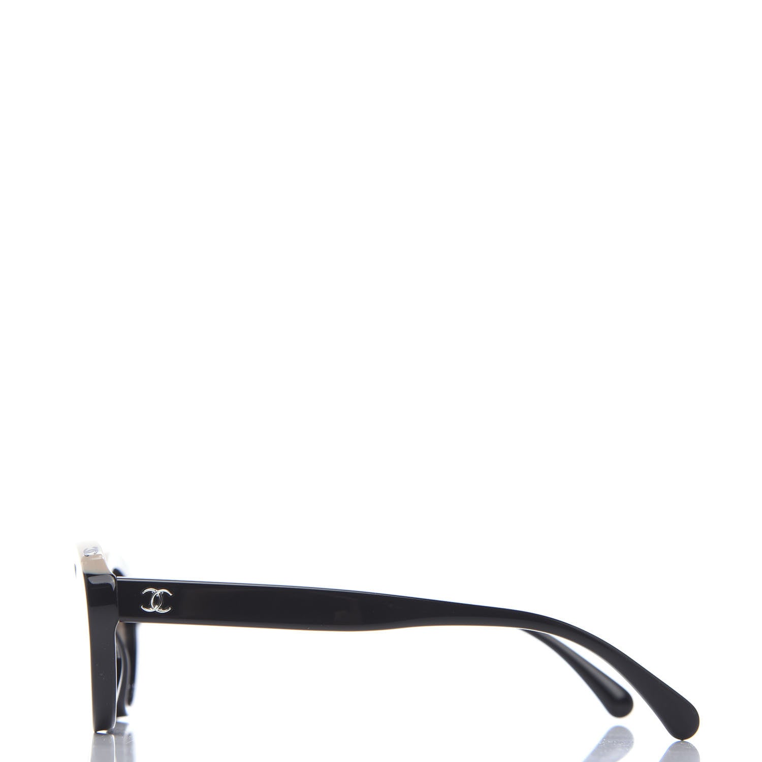 Chanel Acetate Oval Sunglasses 5416 Black Beige 2 of 8